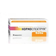 Нормоспектрум бэби 400 мг 30 капсул для детей 1,5 - 7 лет Нормоспектрум бэби 400 мг 30 капсул для детей 1,5 - 7 лет
