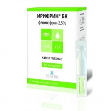Ирифрин бк капли глазные 2,5% 0,4 мл 15 тюбик-капельниц Ирифрин бк капли глазные 2,5% 0,4 мл 15 тюбик-капельниц