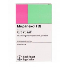 Мирапекс пд 0,375 мг 10 табл Мирапекс пд 0,375 мг 10 табл