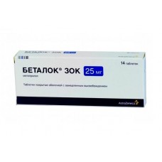 Беталок зок 25 мг 14 табл Беталок зок 25 мг 14 табл