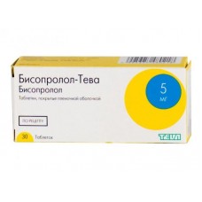 Бисопролол-тева 5 мг 30 табл Бисопролол-тева 5 мг 30 табл