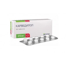 Карведилол 25 мг 30 табл Карведилол 25 мг 30 табл