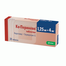 Ко-перинева 1,25 мг плюс 4 мг 30 табл Ко-перинева 1,25 мг плюс 4 мг 30 табл
