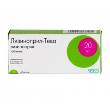 Лизиноприл-тева 20 мг 20 табл Лизиноприл-тева 20 мг 20 табл