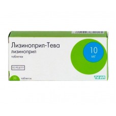 Лизиноприл-тева 10 мг 30 табл Лизиноприл-тева 10 мг 30 табл
