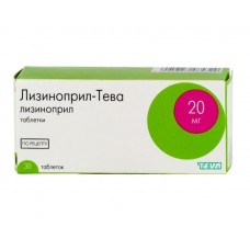 Лизиноприл-тева 20 мг 30 табл Лизиноприл-тева 20 мг 30 табл