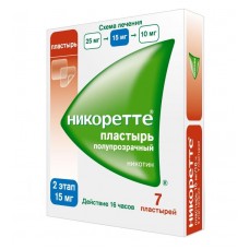 Никоретте пластырь 15 мг/16 ч 7 второй этап Никоретте пластырь 15 мг/16 ч 7 второй этап