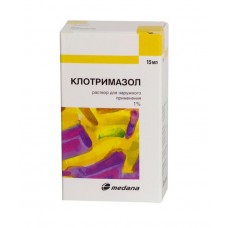 Клотримазол раствор 1% 15 мл Клотримазол раствор 1% 15 мл