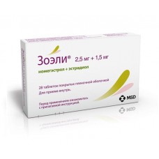 Зоэли 2,5 мг плюс 1,5 мг 28 табл Зоэли 2,5 мг плюс 1,5 мг 28 табл