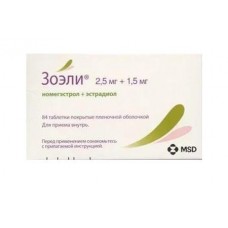 Зоэли 2,5 мг плюс 1,5 мг 84 табл Зоэли 2,5 мг плюс 1,5 мг 84 табл