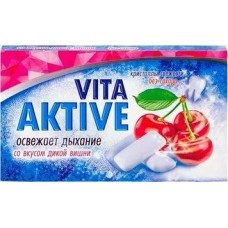 Вита актив жевательная резинка дикая вишня 16 г без сахара Вита актив жевательная резинка дикая вишня 16 г без сахара