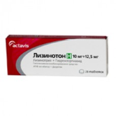 Лизинотон н 10мг плюс 12,5мг N28 Лизинотон н 10мг плюс 12,5мг N28
