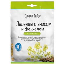 Доктор тайсс леденцы анис и фенхель с витамином с 50 г Доктор тайсс леденцы анис и фенхель с витамином с 50 г