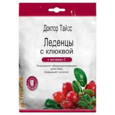 Доктор тайсс леденцы клюква и бузина с витамином с 50 г Доктор тайсс леденцы клюква и бузина с витамином с 50 г