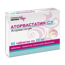 Аторвастатин-сз 20 мг 60 табл Аторвастатин-сз 20 мг 60 табл