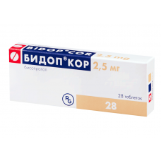 Бидоп кор 2,5 мг 28 табл Бидоп кор 2,5 мг 28 табл