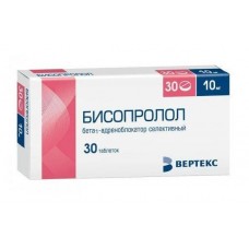 Бисопролол-вертекс 10 мг 30 табл Бисопролол-вертекс 10 мг 30 табл