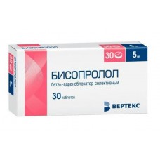 Бисопролол-вертекс 5 мг 30 табл Бисопролол-вертекс 5 мг 30 табл
