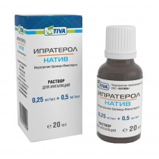 Ипратерол-натив раствор для ингаляций 0,25 плюс 0,5 мг/мл 20 мл Ипратерол-натив раствор для ингаляций 0,25 плюс 0,5 мг/мл 20 мл