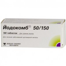 Йодокомб 50 мкг плюс 150 мкг 100 табл Йодокомб 50 мкг плюс 150 мкг 100 табл