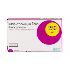 Кларитромицин-тева 250 мг 10 табл Кларитромицин-тева 250 мг 10 табл