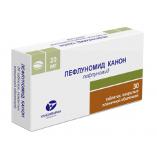 Лефлуномид канон 20 мг 30 табл Лефлуномид канон 20 мг 30 табл