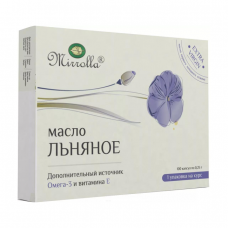 Льняное масло 100 капсул мирролла Льняное масло 100 капсул мирролла