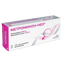 Метромикон нео 500 мг плюс 100 мг 14 суппозитории вагинальные Метромикон нео 500 мг плюс 100 мг 14 суппозитории вагинальные