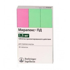 Мирапекс пд 1,5 мг 30 табл Мирапекс пд 1,5 мг 30 табл