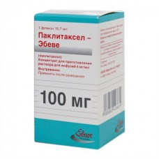 Паклитаксел концентрат для инфузий 6 мг/мл 16,7 мл 1 фл Паклитаксел концентрат для инфузий 6 мг/мл 16,7 мл 1 фл