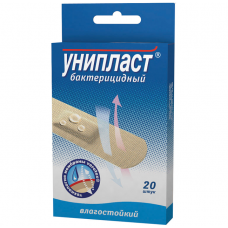 Пластырь унипласт 1,9*7,2 см 20 влагостойкий Пластырь унипласт 1,9*7,2 см 20 влагостойкий