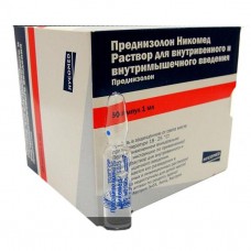 Преднизолон-никомед раствор для инъекций 25 мг/мл 1 мл 50 амп Преднизолон-никомед раствор для инъекций 25 мг/мл 1 мл 50 амп
