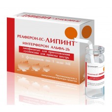 Реаферон-ес-липинт лиофилизат для приема внутрь 1 млн ме 5 фл Реаферон-ес-липинт лиофилизат для приема внутрь 1 млн ме 5 фл
