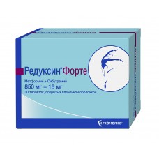 Редуксин форте 850 мг плюс 15 мг 30 табл Редуксин форте 850 мг плюс 15 мг 30 табл
