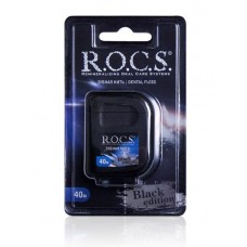 Рокс зубная нить блэк эдишн крученая расширяющаяся черная 40 м Рокс зубная нить блэк эдишн крученая расширяющаяся черная 40 м