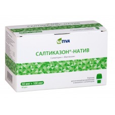 Салтиказон-натив порошок для ингаляций 50 мкг плюс 100 мкг 60 капсул Салтиказон-натив порошок для ингаляций 50 мкг плюс 100 мкг 60 капсул