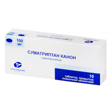Суматриптан канон 100 мг 10 табл Суматриптан канон 100 мг 10 табл