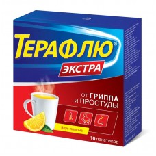 Терафлю экстра лимон порошок 10 пакетиков Терафлю экстра лимон порошок 10 пакетиков