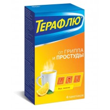 Терафлю лимон порошок 4 пакетика Терафлю лимон порошок 4 пакетика
