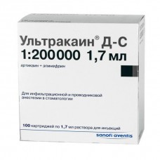 Ультракаин д-с раствор для инъекций 1,7 мл 10 картридж Ультракаин д-с раствор для инъекций 1,7 мл 10 картридж