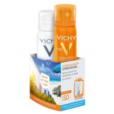 Виши капиталь солей спрей-вуаль для лица spf50 плюс 75 мл плюс термальная вода виши 50 мл