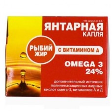 Рыбий жир янтарная капля с витамином а 100 капс Рыбий жир янтарная капля с витамином а 100 капс