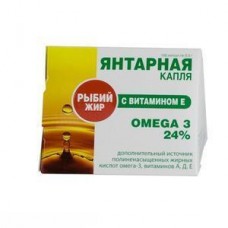 Рыбий жир янтарная капля с витамином е 100 капс Рыбий жир янтарная капля с витамином е 100 капс