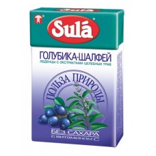 Зула леденцы голубика и шалфей 40 г коробка Зула леденцы голубика и шалфей 40 г коробка