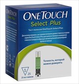 тест-полоски для глюкометра one touch селект плюс n25 фото